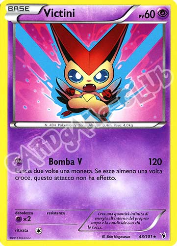 043 / 101 Victini rara (IT) -NEAR MINT-