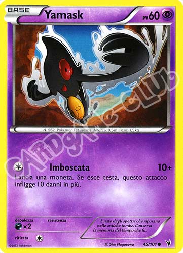 045 / 101 Yamask comune (IT) -NEAR MINT-