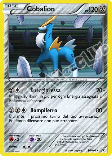 084 / 101 Cobalion rara foil (IT) -NEAR MINT-