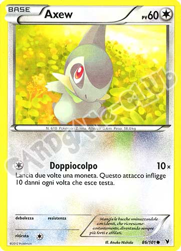 086 / 101 Axew comune (IT) -NEAR MINT-