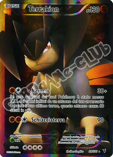 099 / 101 Terrakion ultra rara foil (IT) -NEAR MINT-