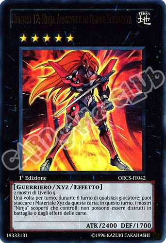 ORCS-IT042 Numero 12: Ninja Armatura di Ombra Scarlatta ultra rara 1a Edizione (IT) -NEAR MINT-