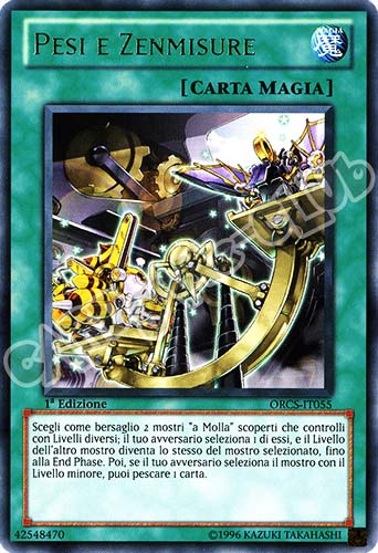 ORCS-IT055 Pesi e Zenmisure rara 1a Edizione (IT) -NEAR MINT-