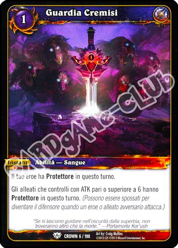 Guardia cremisi comune (IT) -NEAR MINT-