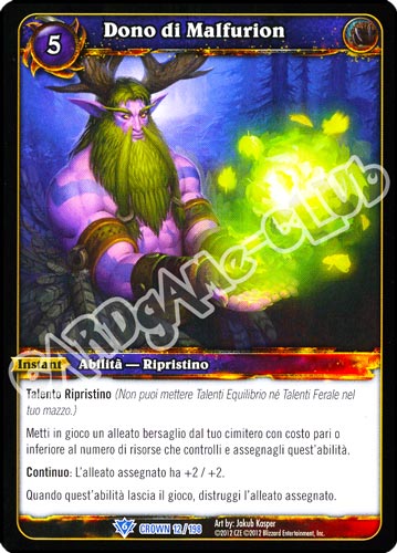 Dono di Malfurion rara (IT) -NEAR MINT-