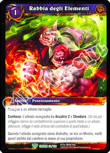 Rabbia degli Elementi non comune (IT) -NEAR MINT-