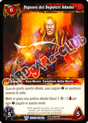 Signore dei Sepolcri Adams rara (IT) -NEAR MINT-