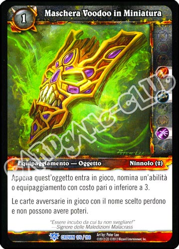 Maschera Voodoo in Miniatura rara (IT) -NEAR MINT-