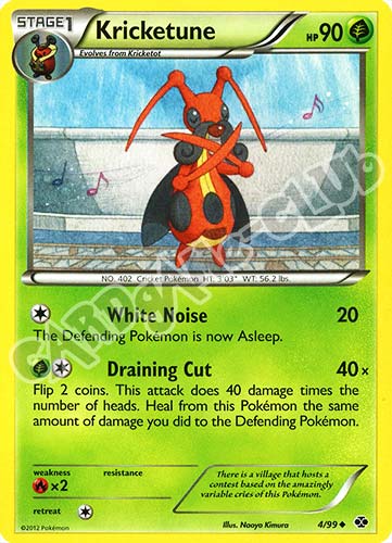 004 / 099 Kricketune non comune (EN) -NEAR MINT-