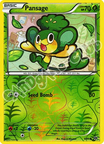 006 / 099 Pansage comune foil reverse (EN) -NEAR MINT-