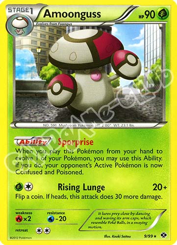 009 / 099 Amoonguss rara (EN) -NEAR MINT-