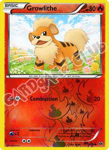 011 / 099 Growlithe comune foil reverse (EN) -NEAR MINT-