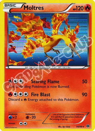 014 / 099 Moltres rara foil (EN) -NEAR MINT-