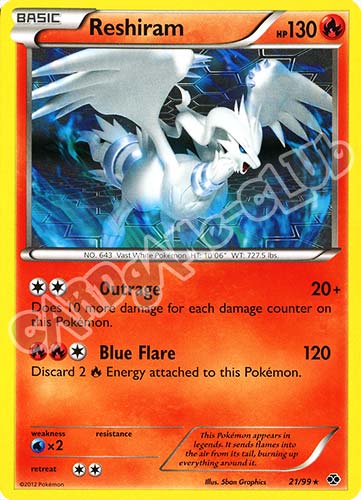 021 / 099 Reshiram rara (EN) -NEAR MINT-