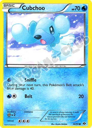 036 / 099 Cubchoo comune (EN) -NEAR MINT-