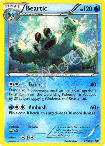 037 / 099 Beartic rara (EN) -NEAR MINT-