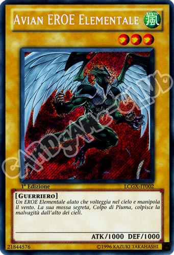 LCGX-IT002 Avian Eroe Elementale rara segreta 1a Edizione (IT) -NEAR MINT-