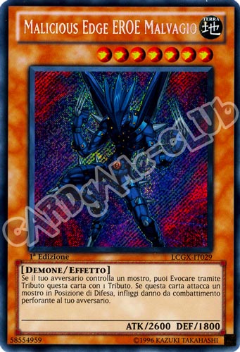 LCGX-IT029 Malicious Edge Eroe Malvagio rara segreta 1a Edizione (IT) -NEAR MINT-
