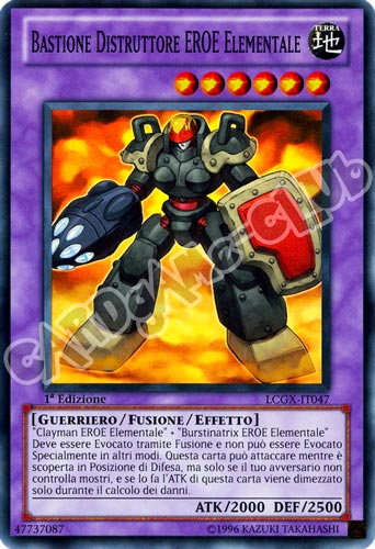 LCGX-IT047 Bastione Distruttore Eroe Elementale super rara 1a Edizione (IT) -NEAR MINT-