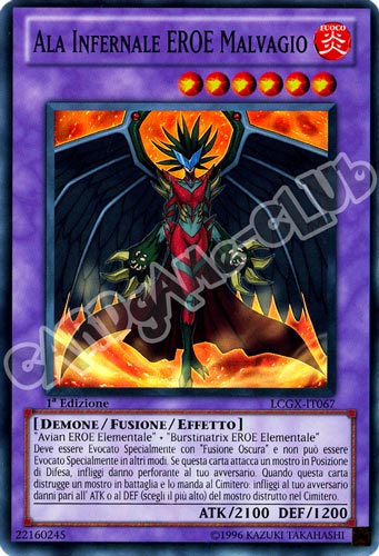 LCGX-IT067 Ala Infernale Eroe Malvagio super rara 1a Edizione (IT) -NEAR MINT-