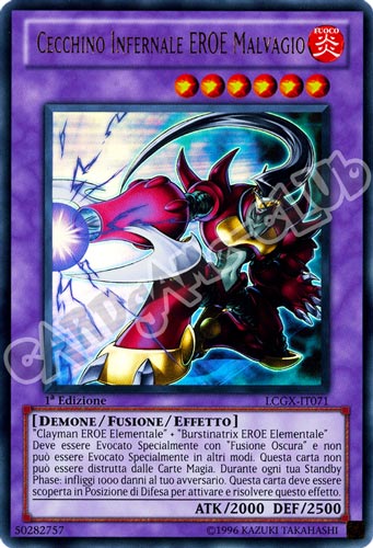 LCGX-IT071 Cecchino Infernale Eroe Malvagio ultra rara 1a Edizione (IT) -NEAR MINT-