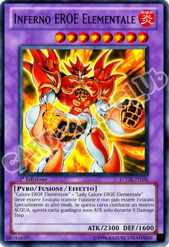 LCGX-IT076 Inferno Eroe Elementale super rara 1a Edizione (IT) -NEAR MINT-