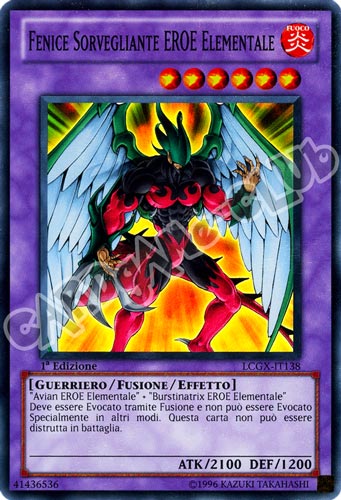 LCGX-IT138 Fenice Sorvegliante Eroe Elementale super rara 1a Edizione (IT) -NEAR MINT-