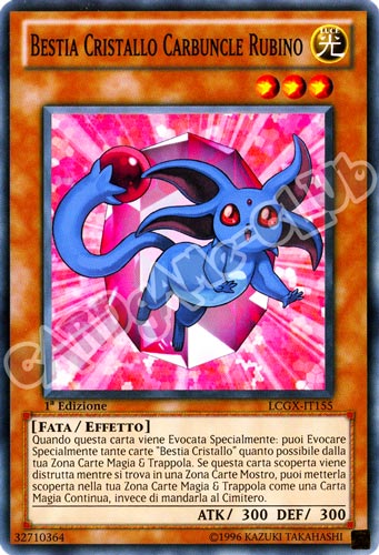 LCGX-IT155 Bestia Cristallo Carbuncle Rubino comune 1a Edizione (IT) -NEAR MINT-