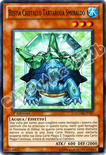 LCGX-IT157 Bestia Cristallo Tartaruga Smeraldo comune 1a Edizione (IT) -NEAR MINT-
