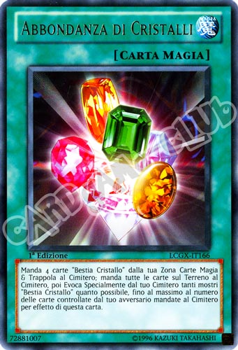 LCGX-IT166 Abbondanza di Cristalli rara 1a Edizione (IT) -NEAR MINT-
