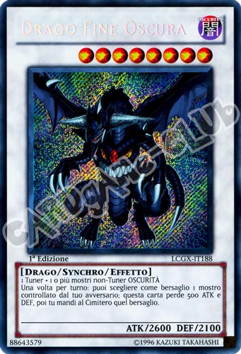 LCGX-IT188 Drago Fine Oscura rara segreta 1a Edizione (IT) -NEAR MINT-