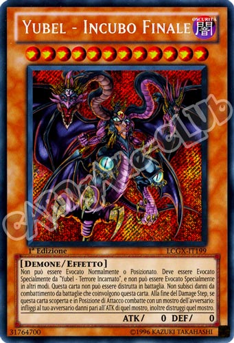 LCGX-IT199 Yubel - Incubo Finale rara segreta 1a Edizione (IT) -NEAR MINT-