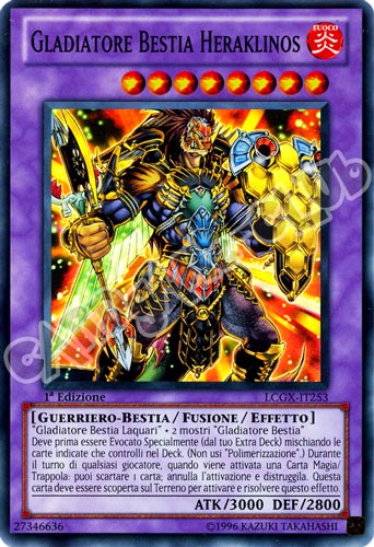 LCGX-IT253 Gladiatore Bestia Heraklinos super rara 1a Edizione (IT) -NEAR MINT-