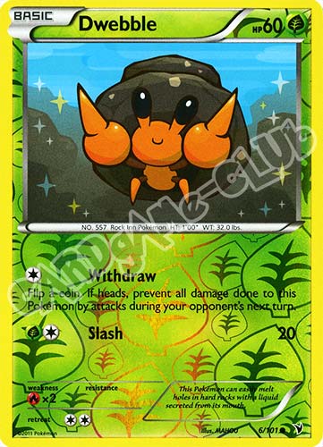 006 / 101 Dwebble comune foil reverse (EN) -NEAR MINT-