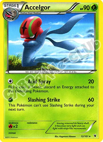 012 / 101 Accelgor rara (EN) -NEAR MINT-