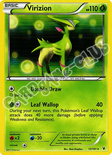 013 / 101 Virizion rara foil (EN) -NEAR MINT-
