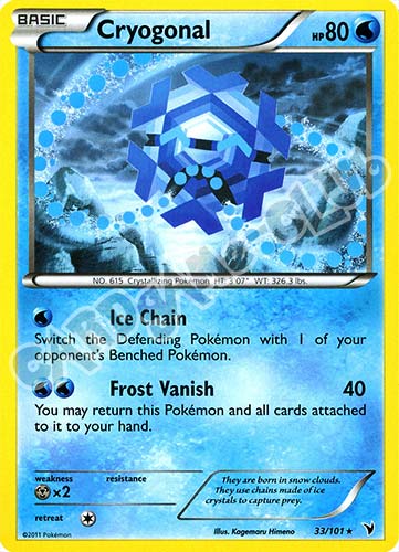 033 / 101 Cryogonal rara (EN) -NEAR MINT-