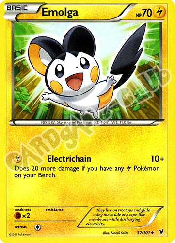 037 / 101 Emolga non comune (EN) -NEAR MINT-