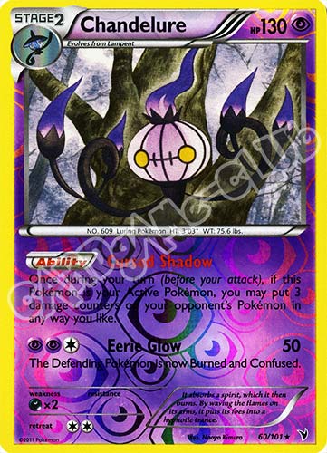 060 / 101 Chandelure rara foil reverse (EN) -NEAR MINT-
