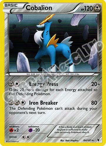084 / 101 Cobalion rara foil (EN) -NEAR MINT-