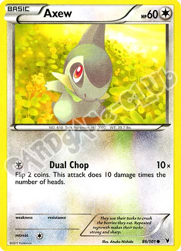 086 / 101 Axew comune (EN) -NEAR MINT-