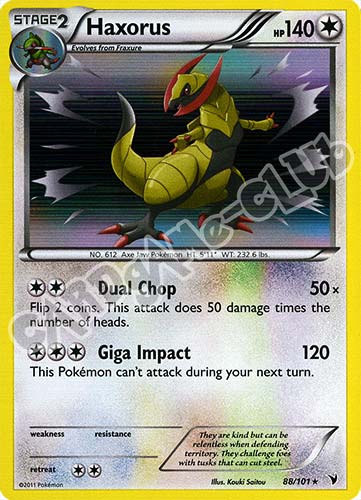 088 / 101 Haxorus rara foil (EN) -NEAR MINT-