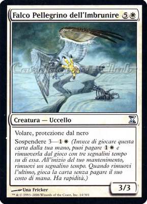 014 / 301 Falco Pellegrino dell' Imbrunire non comune (IT) -NEAR MINT-