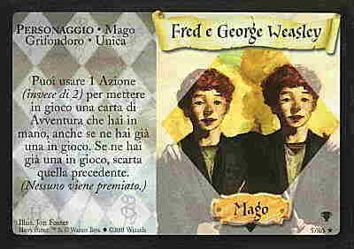 05/80 Fred e George Weasley rara (IT)