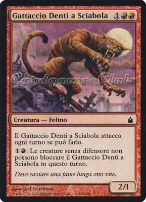 140 / 306 Gattaccio Denti a Sciabola comune (IT) -NEAR MINT-