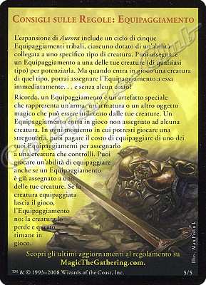 5 / 5 Consigli sulle Regole: Equipaggiamento comune -NEAR MINT-