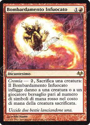 052 / 180 Bombardamento Infuocato rara (IT) -NEAR MINT-