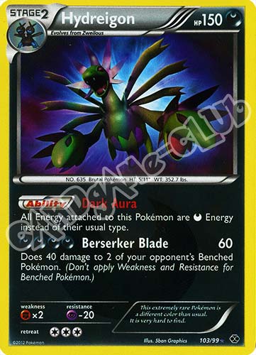 102 / 099 Hydreigon rara segreta foil (EN) -NEAR MINT-