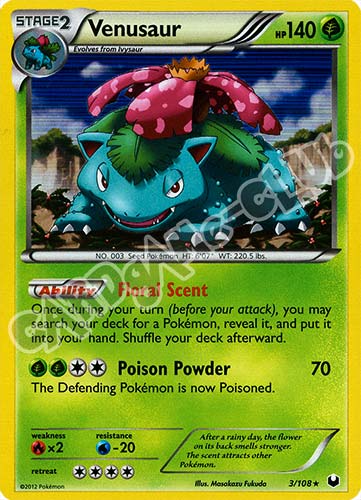 003 / 108 Venusaur rara foil (EN) -NEAR MINT-