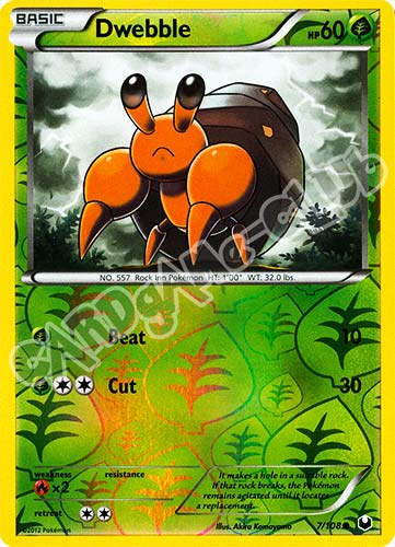 007 / 108 Dwebble comune foil reverse (EN) -NEAR MINT-